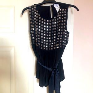 Gianfranco Ferre sleeveless beaded top sz XS